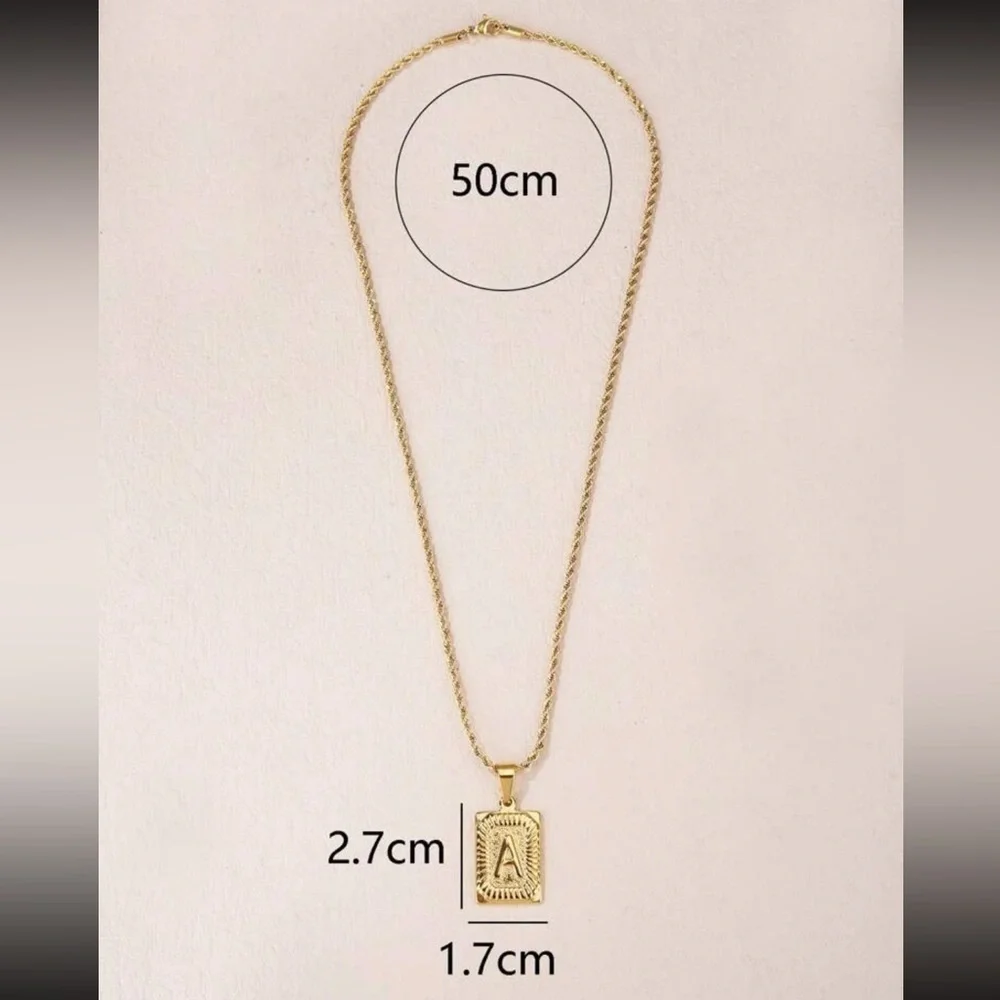 925 Sterling Silver Gold Initial Necklace Letter